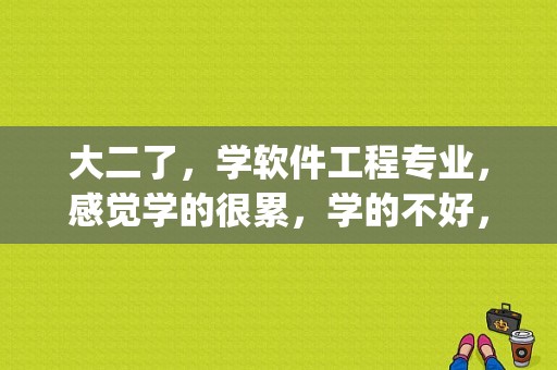 大二了，学软件工程专业，感觉学的很累，学的不好，感觉动手能力很弱，有点学不下去了，我该怎么办？app软件编程需要学多久