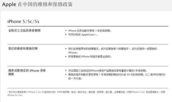 苹果手机保修范围是？苹果5保修多久