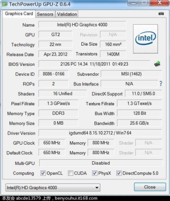 显卡6100是什么意思？（intel 6100 显卡）