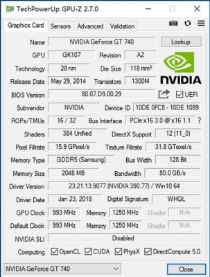 NVIDIA GT 740的显卡，用哪个版本比较稳定？（gt740独立显卡）